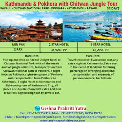 Kathmandu & Pokhora with Chitwan Jungle Tour