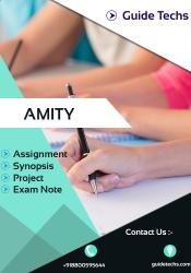 Amity Assignment, Amity Synopsis and Project 
