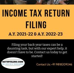 Income Tax Return Filing - Last 3 year ITR filing 